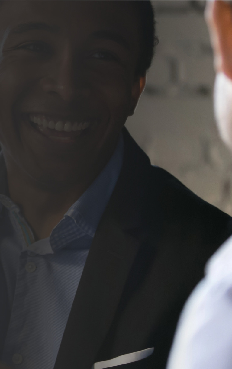 Business professionals shaking hands