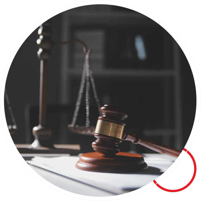 Gavel and scales of justice