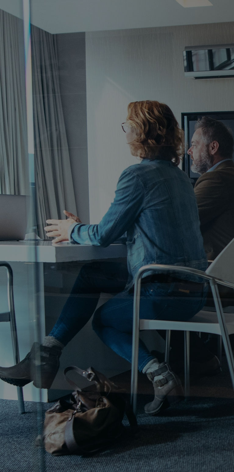 Group in modern office mobile