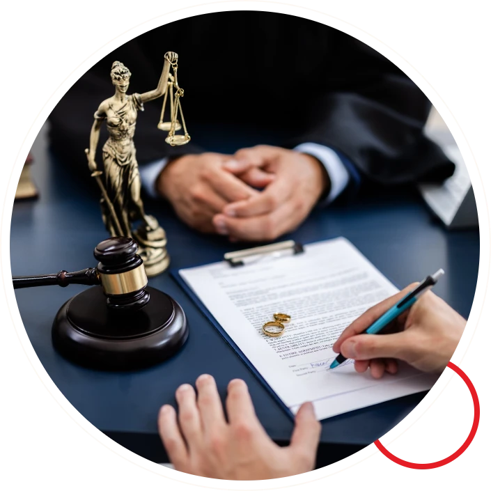 Signing divorce documents