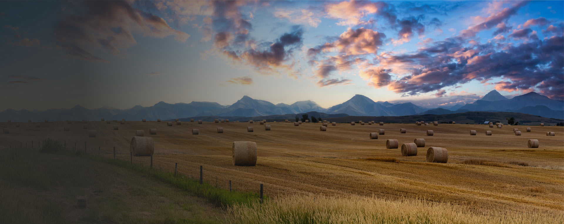 Beautiful countryside with mountains